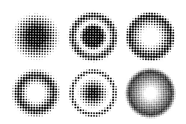 Circular halftone frame collection