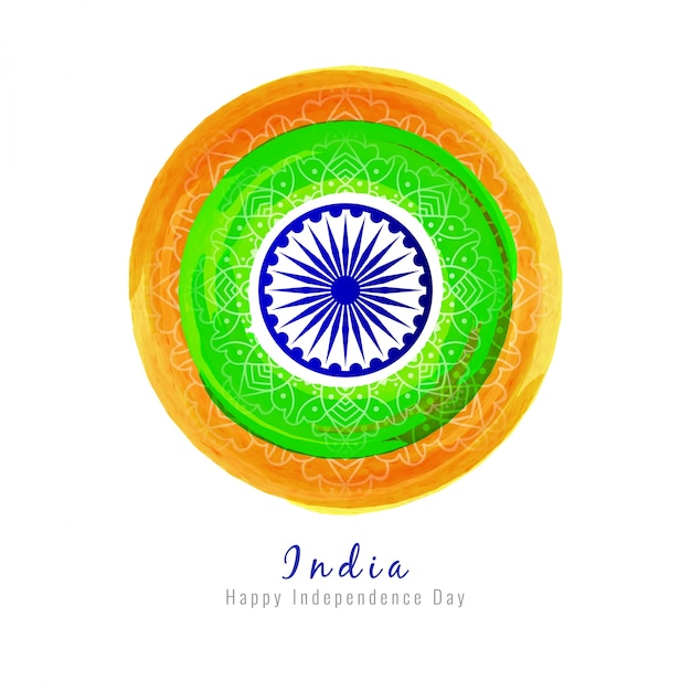 Free vector circular indian independence day design