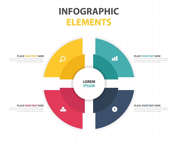 Free vector circular infographic business template