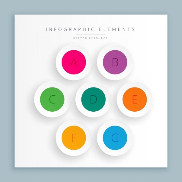 Free vector circular infographic elements