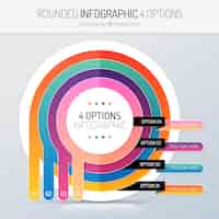 Free vector circular infographic template with abstract design