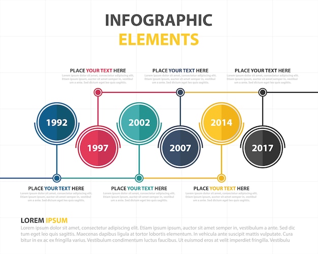 텍스트를위한 공간으로 원형 infographic 템플릿