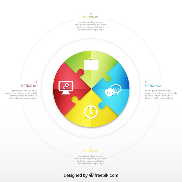 원형 infographic 템플릿