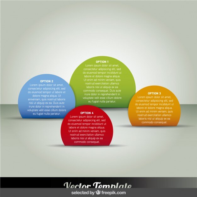 Circular infographics steps