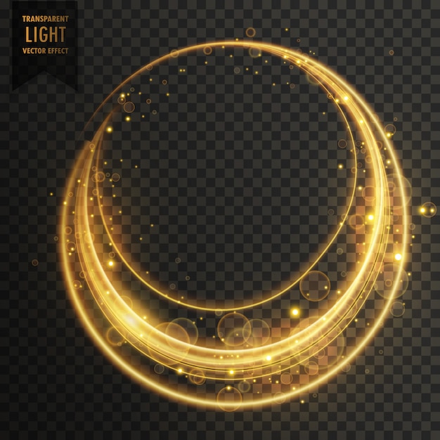 Free vector circular light effect with sparkles