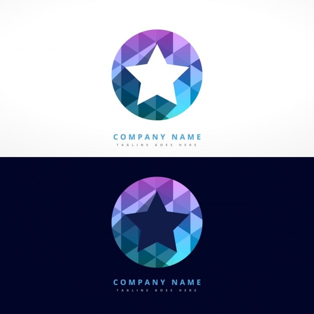 Free vector circular logo with star