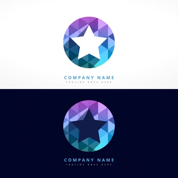 Free Vector circular logo with star