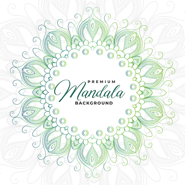 Free vector circular mandala background with copyspace