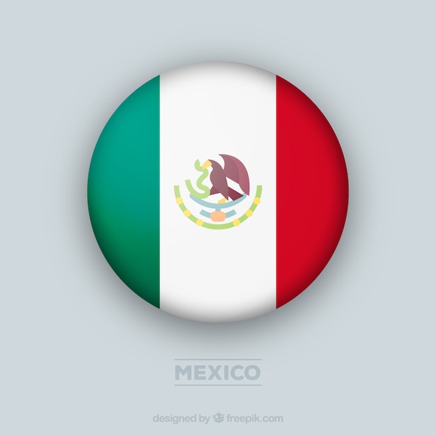 Circular mexican flag background