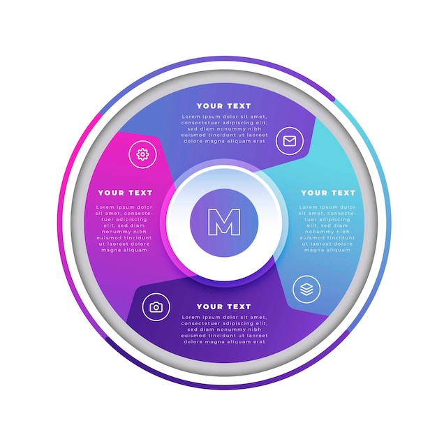 Circular modern infographic template