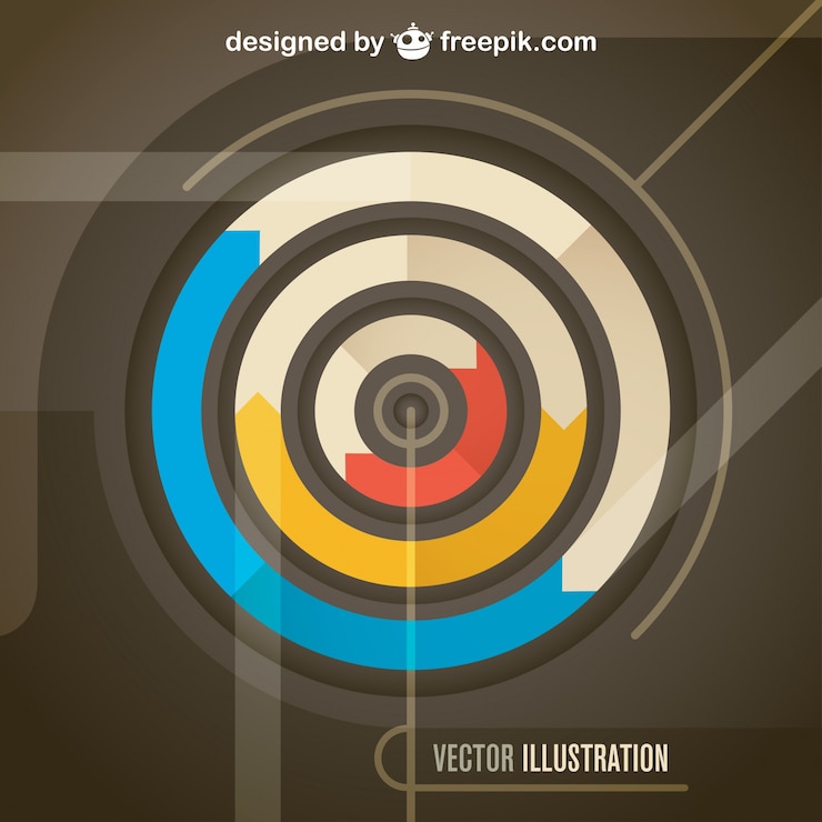 Free Vector circular retro arrows template design