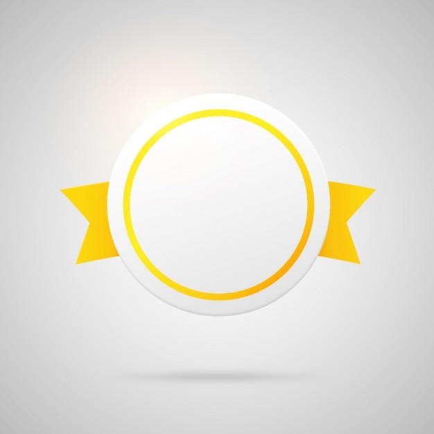Free vector circular yellow badge