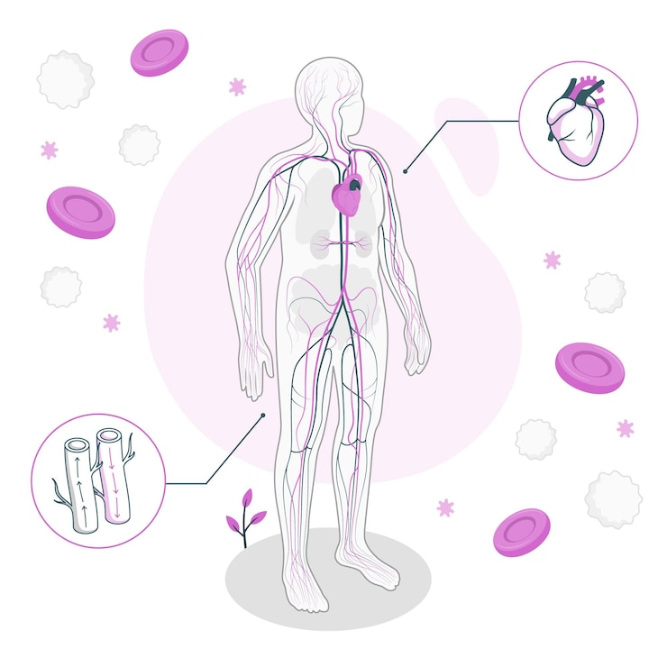 Free Vector circulatory system concept illustration