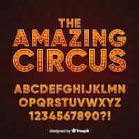 Free vector circus alphabet