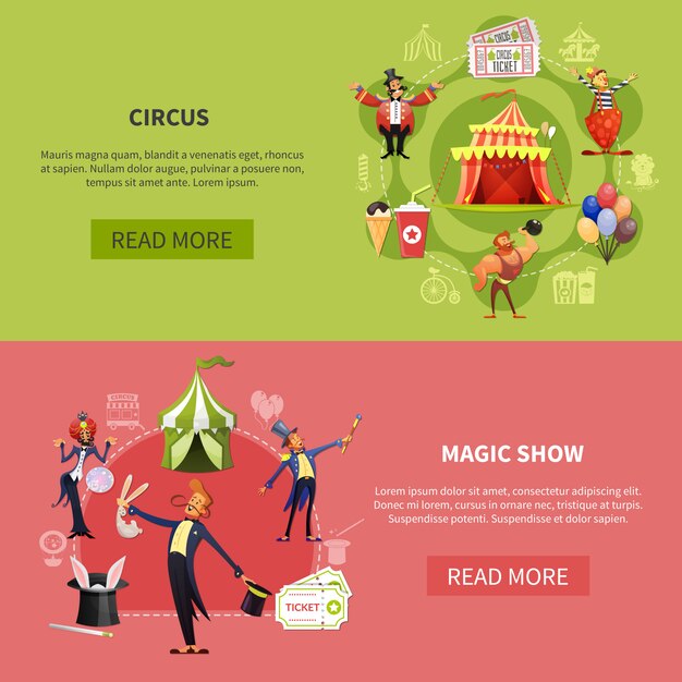 circus banner set