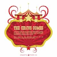 Free vector circus banner showtime design