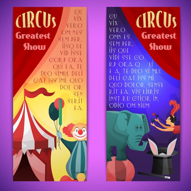 Circus banner vertical