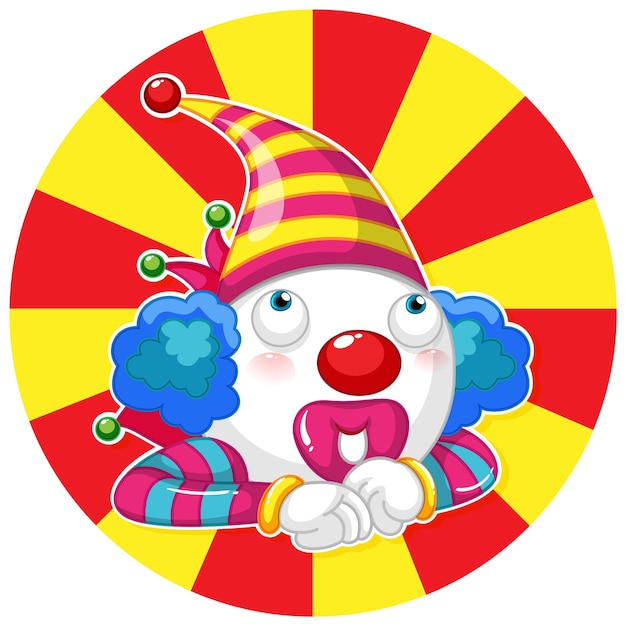 Цирковой клоун красочный баннер