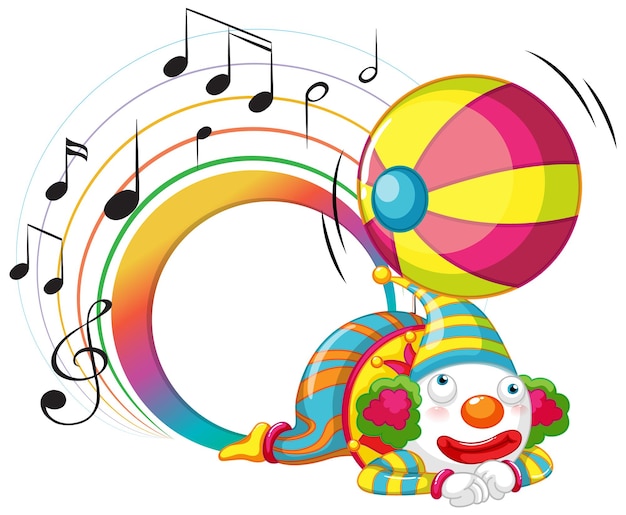 Free vector circus clown with music key banner