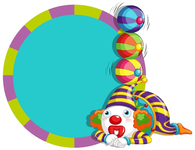 Free vector circus clown with music key banner