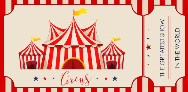 Free vector circus, fun fair, amusement park theme template