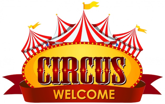 Circus, fun fair, amusement park theme template