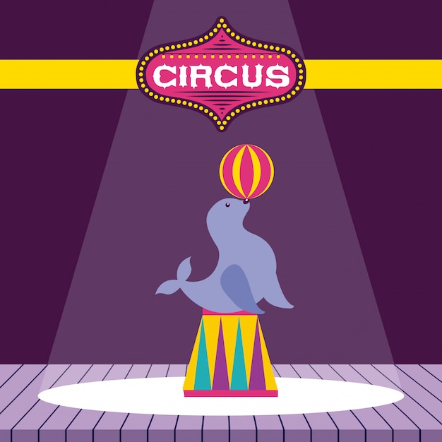 Бесплатное векторное изображение Цирковая развлекательная ярмарка