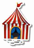 Free vector circus tent in cartoon style isolated