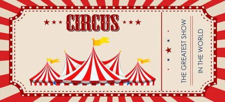 Free vector a circus ticket template