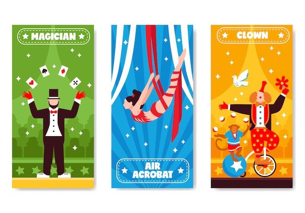 Circus Vertical Banners Collection