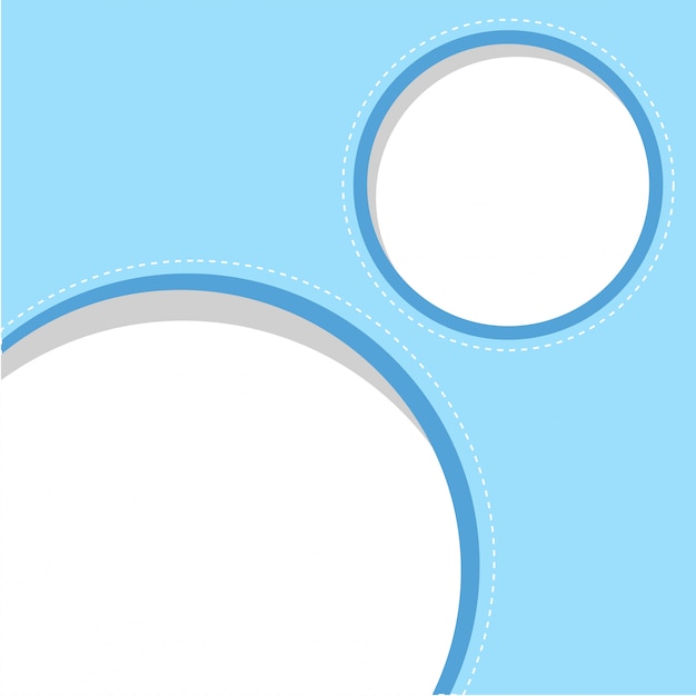 Free vector ciricle blue frame template