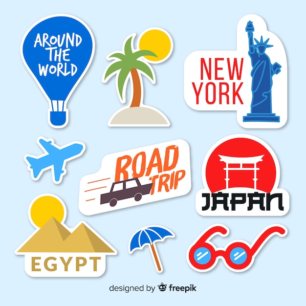 Cities sticker collection
