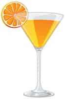 Free vector citrus cocktail in elegant glass