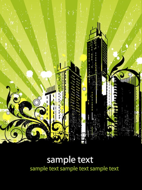 Free vector city background design