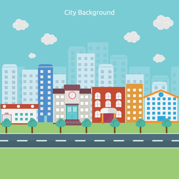 Free vector city background design