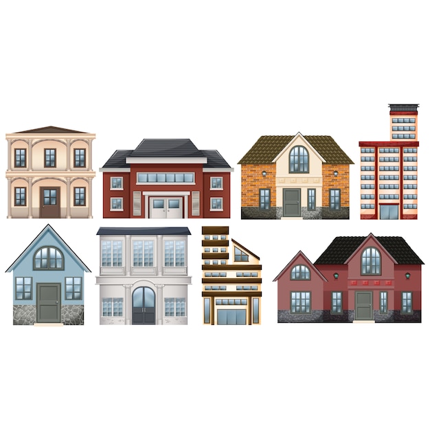 Free vector city buildings collection