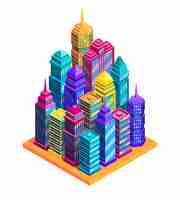 Free vector city buildings concept