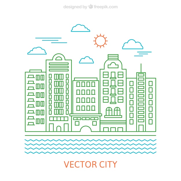 City buildings icons
