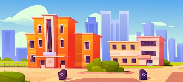 Free vector city houses