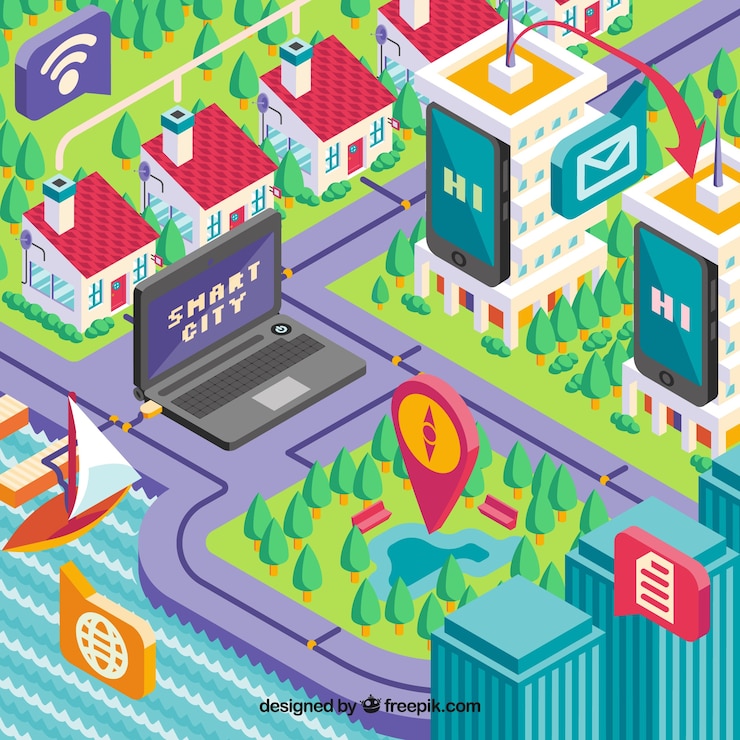 無料Vector 都市のイラストの背景