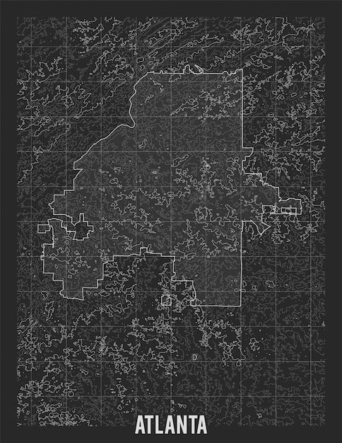 Free vector city map of atlanta.