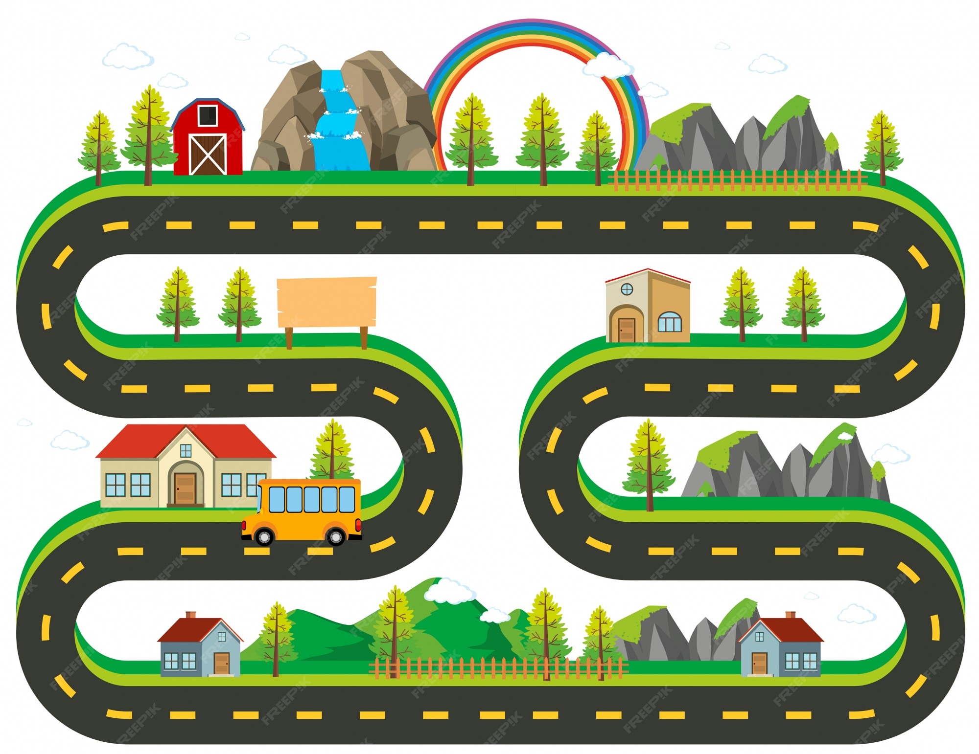 Blank Street Map Template For Kids