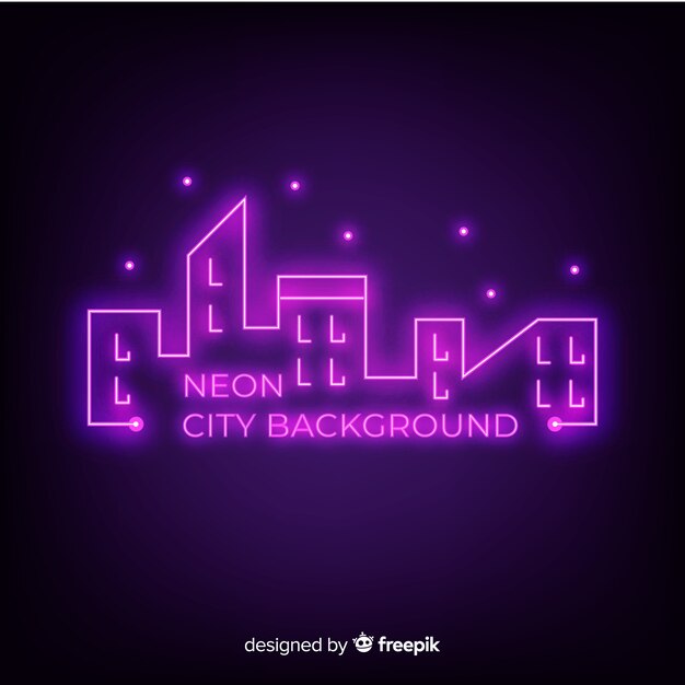 City neon background