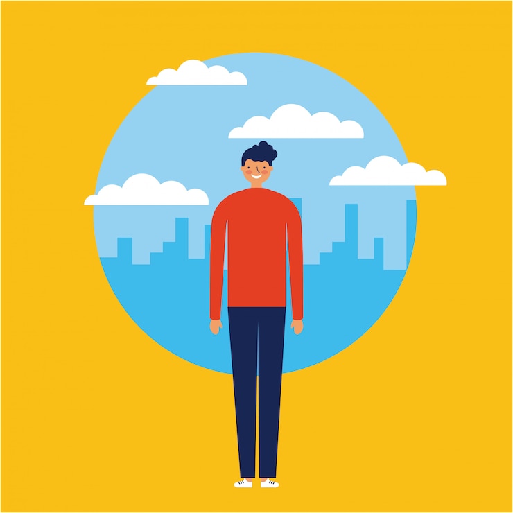Free Vector city people outdoor