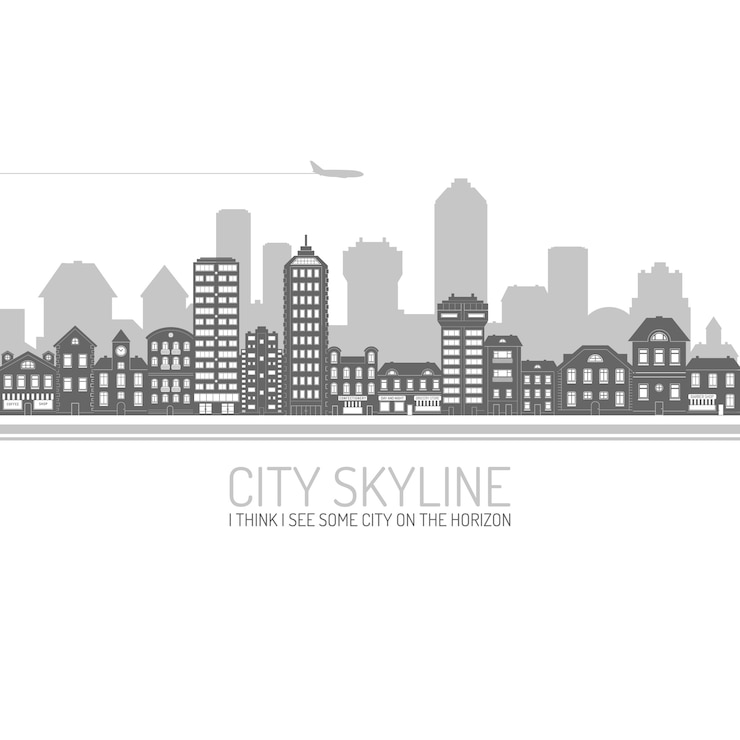 Free Vector city skyline black