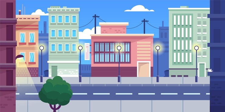 Free Vector city skyline landmarks illustration