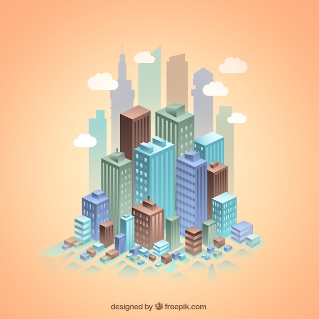 Free vector city skyscrapers