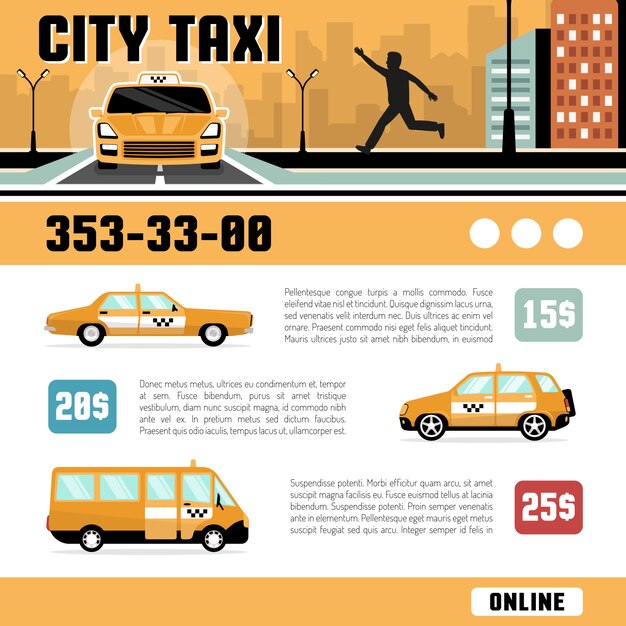 City taxi services web page template