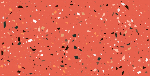 Free vector claasic red terrazzo flooring pattern texture background