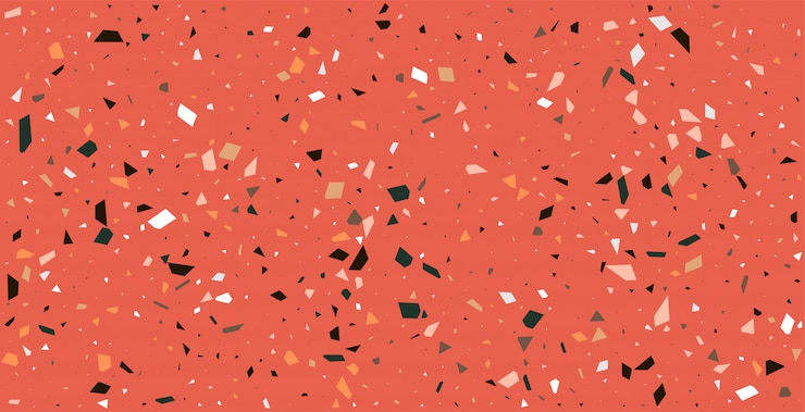 Free Vector claasic red terrazzo flooring pattern texture background